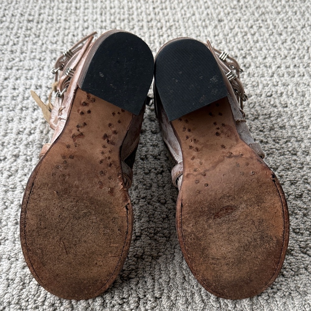 Freebird by Steven Brown Leather Wrap-Strap Heeled Boots - Picture 5 of 6